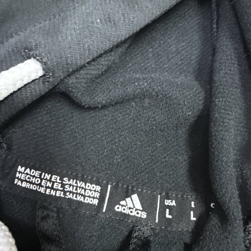 Adidas Hoodie Black Long Sleeve Pullover Men’s Size Large - Picture 9 of 11